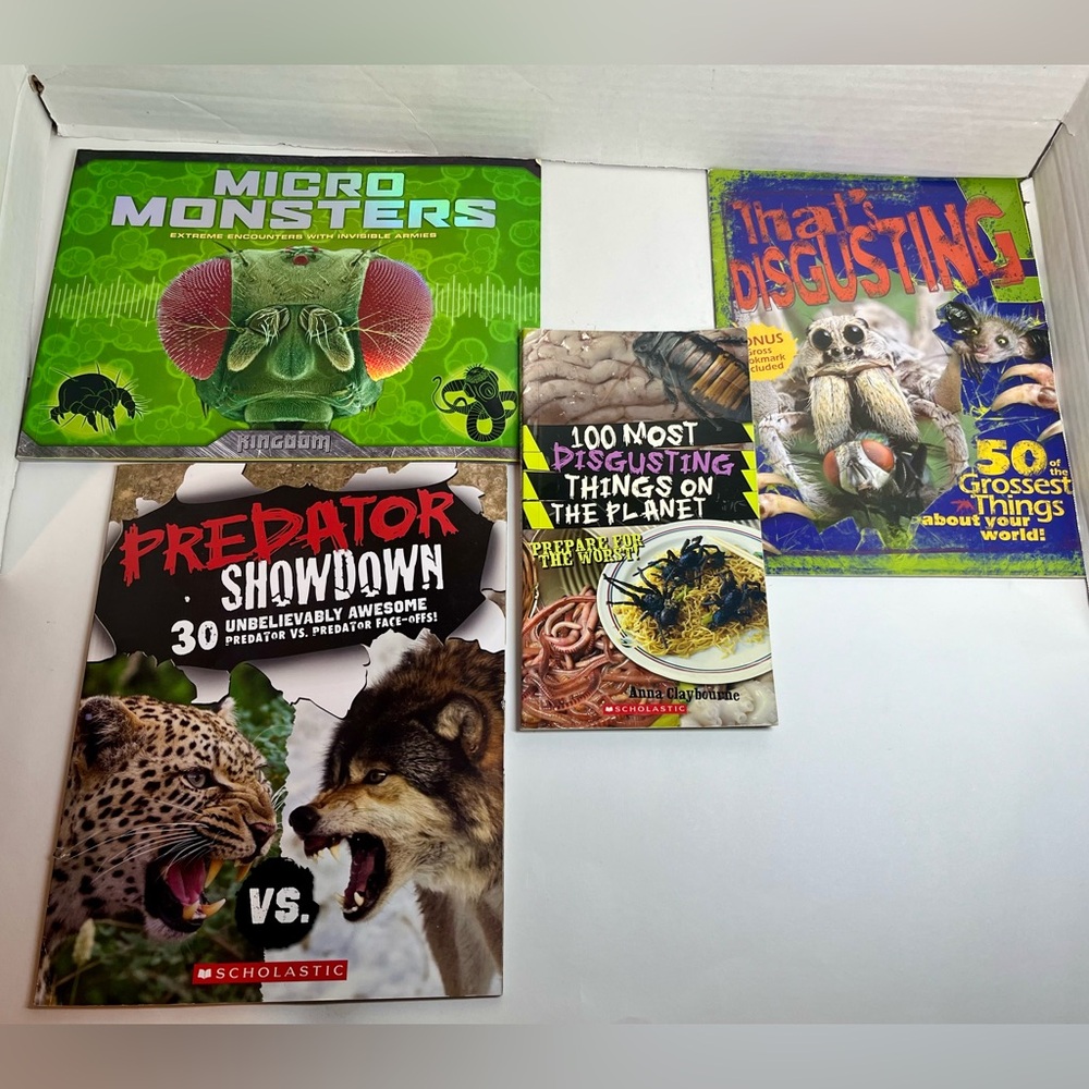 KIDS BUNDLE (4) FUN & SCIENCE BOOKS FOR AGES - ELEMENTARY & UP/SCHOLASTIC